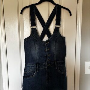 Venus Dark Denim Overalls